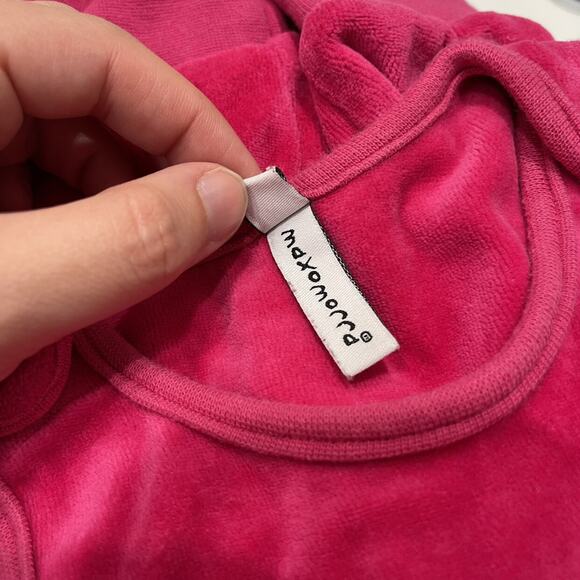 Maxomorra Cat Pink Velour Tank Dungarees - Picture 6 of 9